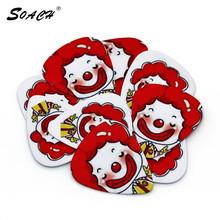 SOACH 10pcs/Lot 1.0mm thickness guitar strap guitar parts Red clown white guitar picks pick 2024 - buy cheap