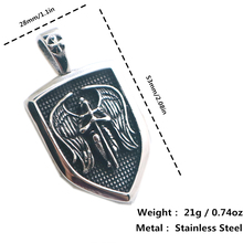 316L Stainless Steel St. Michael Archangel Newest Cross Shield Pendant 2024 - buy cheap