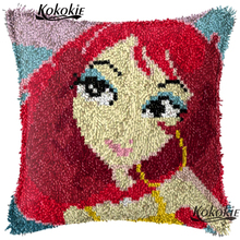 Conjunto de travesseiro bordado, kit de travesseiro decorativo para meninas, tecido de crochê, faça você mesmo 2024 - compre barato