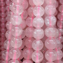 Frete grátis joia linda 6mm 8mm 10mm cristal rosa redonda feminina homem contas soltas 15 "fg8445 2024 - compre barato
