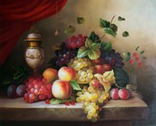 Pintura clásica de frutas al óleo, lienzo impreso en lienzo, decoración de arte de la pared para el hogar 2024 - compra barato