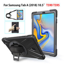 Case For Samsung Galaxy Tab A A2 2018 10.5" T590 T595 T597 Cover Funda Tablet Kids Safe Shockproof Stand With Wrist Straps 2024 - buy cheap