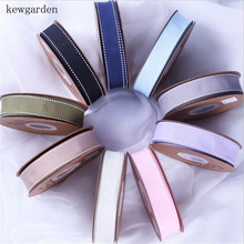 Kewgarden Wholesale White Dotted Linen Edge Grosgrain Ribbons 3/8" 1" 1-1/2" Handmade Tape DIY Bowknot Packing Ribbon 100 Yards 2024 - buy cheap
