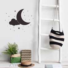 Pegatina de nombre personalizada para habitación de bebé, pegatina de pared para decoración de habitación de bebé con diseño de Luna, Estrella y nube 2024 - compra barato