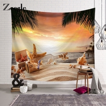 Zeegle-tapete de parede de paisagem para praia, tapeçaria de mandala indiana, boho, colcha, tapete de piquenique, cobertor, toalha de mesa 2024 - compre barato