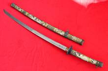 Японский самурайский меч катана ручной работы, лезвие из дамасской стали, медная оболочка, можно отрезать дерево, бамбук 0118 2024 - купить недорого