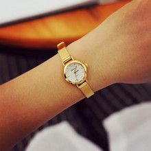 Relógio feminino quartz, relógio dourado prateado 2024 - compre barato