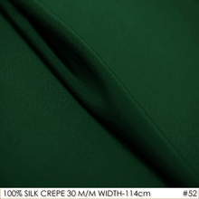 SILK CREPE DE CHINE 114cm width 30momme100%Silk Mulberry Suit Coat Fabrics Matt Coat Silk Material Supplier Dark Green NO 52 2024 - buy cheap