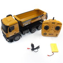 HUINA TOYS 1573 1/14 10CH Alloy RC Dump Trucks Engineering Construction Car Remote Control Vehicle Toy RTR RC truck gift for boy 2024 - buy cheap