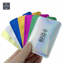 Men Anti Rfid Wallet Blocking Reader Lock Bank Card Holder Id Bank Card Case Protection Metal Credit NFC Holder Aluminium 6*9cm 2024 - buy cheap