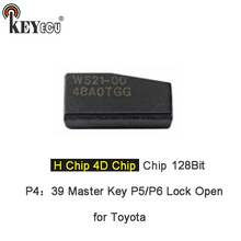 ¡KEYECU para Toyota H Chip 4D Chip128Bit! Llave de transpondedor para coche, Chip de llave remota P4: 39, llave maestra P5/P6, bloqueo abierto 2024 - compra barato