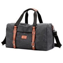 Leather Duffel Bag Canvas Big Duffel Bags Handbag Foldable Bag Large  Weekend Men Travel Bags 29T 2024 - buy cheap