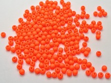 1000 cuentas redondas acrílicas de Color naranja neón mate, espaciador de 4mm (0,16 ") 2024 - compra barato