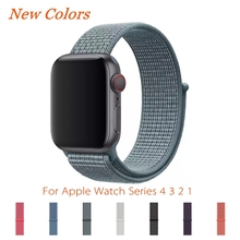 Nylon Strap For Apple Watch Band 4 44mm 40mm iWatch Band 38mm 42mm Sport Loop Bracelet Watch Correa Belt For Apple Watch 1 2 3 4 2024 - buy cheap