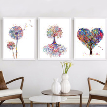 Watercolor Plant Trees Flower Canvas Poster Abstract Minimalist Art Painting Wall Picture Print Modern Home Room Decoration 2024 - buy cheap