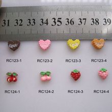 RC123/124 30 Uds./bolsa Amor de dibujos animados corazón cereza fresa decoración de uñas 2024 - compra barato