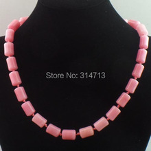L00152 Hot! Purpulor 1Strand Of Natural Rhodonite Column Beads Girl Necklace 17.5 inch 15x10mm 2024 - buy cheap