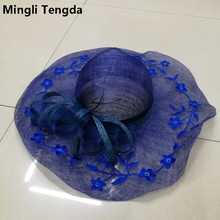 Sombrero de novia de plumas negras de mingli Tengda, Tiara de novia salvaje, sombrero de boda de lino, gorro de marfil elegante para mujer, sombrero de novia para boda 2024 - compra barato