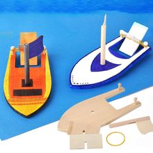 OOTDTY-Kit de manualidades de barco velero de madera para niños, juguetes educativos para bebés, regalo de cumpleaños para niños 2024 - compra barato