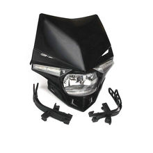 Universal Black Motorbike Fairing Headlight Headlamp Dual Sport bike Touring Atv Scooter Offroad Chopper 2024 - buy cheap