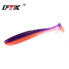 FTK Fishing Soft Lures 75mm 100mm Wobblers Astringency Carp Bass Pike Fishing Silicone Artificial Double Color Baits 2024 - buy cheap