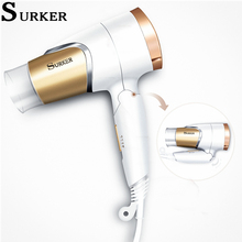 Surker Professional Hair Dryer Anion Foldable 1600W Quick-drying Hair Tools 3 Files Mini Hair Dryer suszarka do wlosow SK-3909 2024 - buy cheap