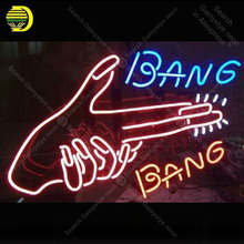 Bang bang bang janela e decoração fundo de vidro, luminária leve para artesanato 2024 - compre barato