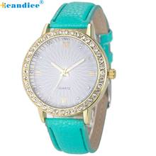 Splendid 2016 Casual Women Watch, Montre Women's Crystal Diamond Watches Analog Leather Quartz Wrist Watch Female Dress Relogio 2024 - buy cheap