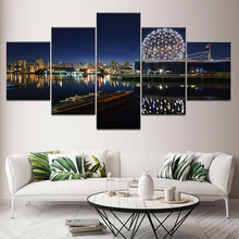 Canvas Painting Hong Kong Victoria Harbour 5 Pieces Wall Art Painting Modular Wallpapers Poster Print for living room Home Decor 2024 - buy cheap