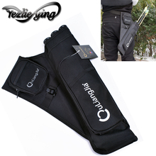 Hunting Black 3 Tubes Fixed Arrow Quiver Archery Hunting Arrows Holder Bag Right Handed Arrow Bag 2024 - buy cheap