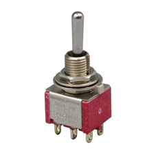 5Pcs T8012-S 6Pin 3Position Maintained DPDT ON-OFF-ON Red Toggle Switch 5A 125VAC 2024 - buy cheap