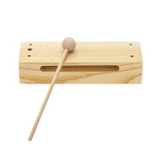 Bloque de percusión de madera para niños, instrumento de percusión de juguete Musical con Mazo, chico exquisito 2024 - compra barato