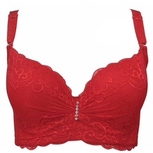 BH-Sujetador de realce de encaje para mujer, Bralette ajustable con escote en V profundo, Copa grande 3/4 Sexy de ropa interior, oferta 2024 - compra barato