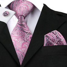 SN-1571 New Arriving Colourful Paisley Neck Tie Pocket Square Cufflinks Set High Quality Silk Fabric Mens Tie Wholesale Price 2024 - buy cheap