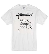 Summer Fashion Hot Sale Men T Shirt While Alive Eat Sleep Code Developer Funny Code Coding Unisex T-Shirt Funny Tees Tops 2024 - buy cheap