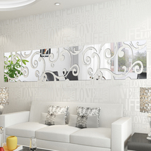 Adesivo espelhado decorativo de parede 3d, faça você mesmo, arte abstrata moderna e brilhante de acrílico para decoração de casa, sala de estar 2024 - compre barato