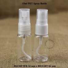 Wholesale 100pcs/lot 15ml PET Liquid Plastic Spray Bottle Women Cosmetic Atomizer Transparent Lid Small Refillable Pot 2024 - buy cheap