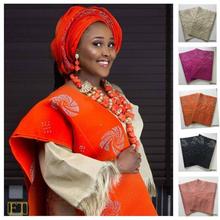 2018 African Wholesales Rhinestones Aso Oke Gele Nigeria Headtie Stones Asooke And Beads Real Product Free Shipping 40 2024 - buy cheap