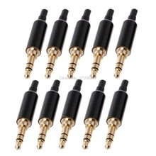 10pcs 3.5 mm Plug Audio Jack 3 Pole Gold Plated Earphone Adapter Socket for DIY Stereo Headset Earphone Headphone for Repair 2024 - buy cheap