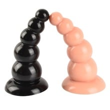 Plugue anal macio para bunda anal, plugue anal grande com dobra de esferas e pênis, brinquedo de massagem da próstata para mulheres e homens 2024 - compre barato