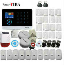 SmartYIBA Wireless GSM WIFI Home Security Burglar Alarm System RFID Keyfob Solar Power Siren Fire Smoke Gas Sensor Detector 2024 - buy cheap