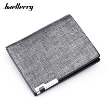 Baellerry Slim Short Wallets Men Small Money Purse with Card Photo Holder Cross Wallet Man Casual No Zipper Purses Billetera 2024 - buy cheap