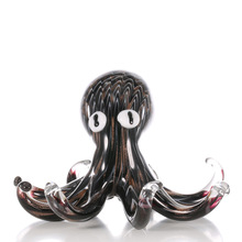 Tooarts boneco de polvo preto, ornamento de vidro, animal, decoração de casa soprada à mão, escritório, mesa de trabalho, presente de artesanato 2024 - compre barato