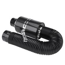 Car Cold Air Filter Induction Kit Induction Ram Filter Box Cold Air Intake System W/ Intake Hose 76mm 3" Universal Carbon Fiber 2024 - buy cheap