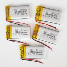 5 pces 3.7v 300mah 502035 bateria recarregável lipo do polímero do lítio para o jogo de mp3 gps psp vedio brinquedos bluetooth 5*20*35 2024 - compre barato