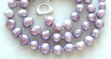 Collar de perlas naturales de lavanda, YH @ CS >WONDERFUL 9mm 2024 - compra barato