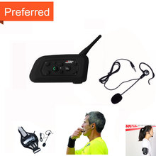 Árbitro de fútbol árbitro, auriculares con gancho para la oreja, intercomunicador completo y doble de dos vías, V6, 1200M 2024 - compra barato