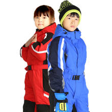 Детский сноуборд снегоход цельный лыжный костюм зимний комбинезон для мальчиков и девочек теплая непромокаемая ветрозащитная зимняя куртка для детей 2024 - купить недорого