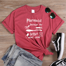 ONSEME Women's Harajuku T Shirts Cotton Tops Pharmacist Because My Letter Never Came Slogan T Shirt Female Halloween Tees 2024 - buy cheap