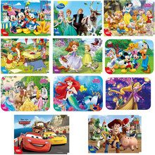 Disney Frozen Mickey Minnie Mouse Sofia Mermaid Duck Puzzle 100 Pieces Learning Educational Interesting Wooden Toys For Children 2024 - buy cheap